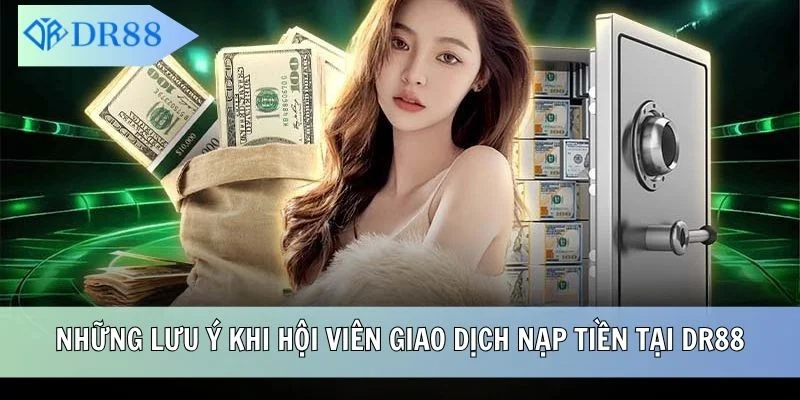 Những lưu ý khi hội viên giao dịch nạp tiền tại DR88