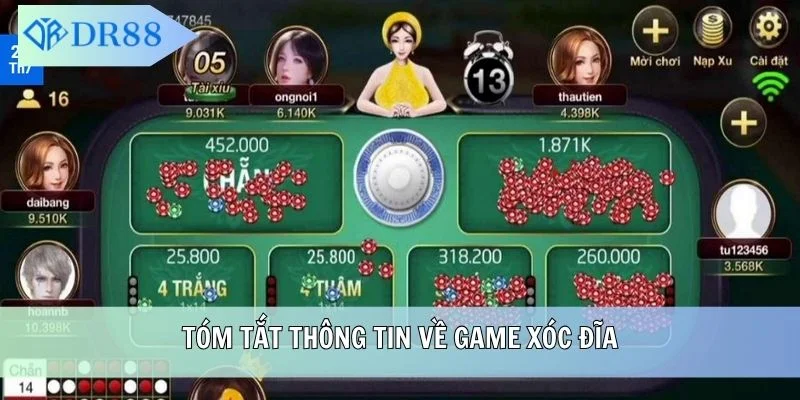 Tóm tắt thông tin về game Xóc Đĩa